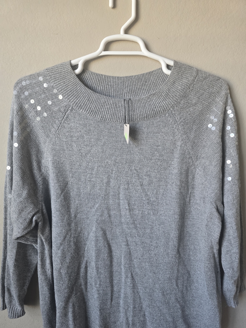 Nic+Zoe Gray Knit Sweater